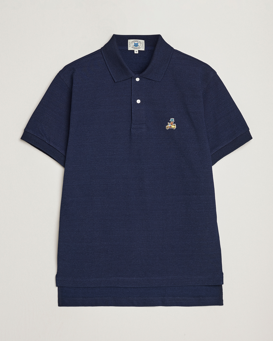 Uomini | Polo | Kamakura Shirts | Vintage Ivy Short Sleeve Polo Navy