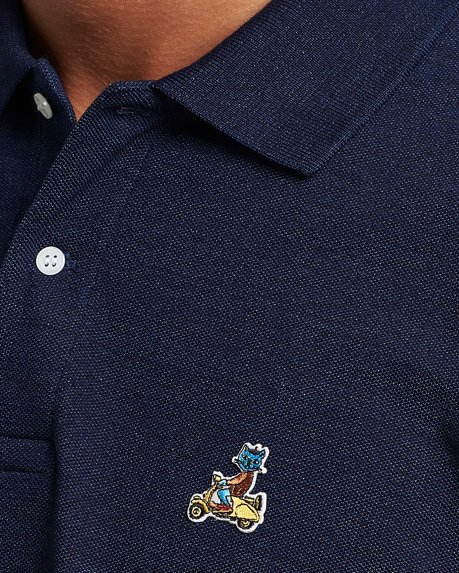 Uomini | Polo | Kamakura Shirts | Vintage Ivy Short Sleeve Polo Navy