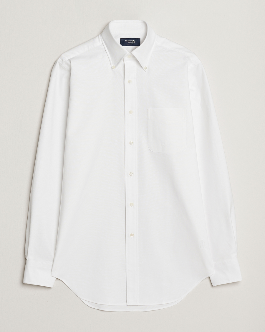 Uomini | Camicie | Kamakura Shirts | Slim Fit Oxford BD Shirt White