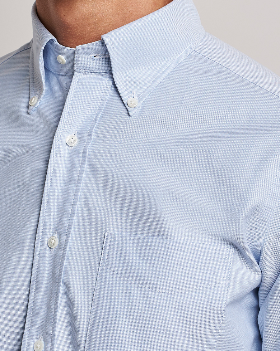 Uomini | Camicie | Kamakura Shirts | Slim Fit Oxford BD Shirt Light Blue