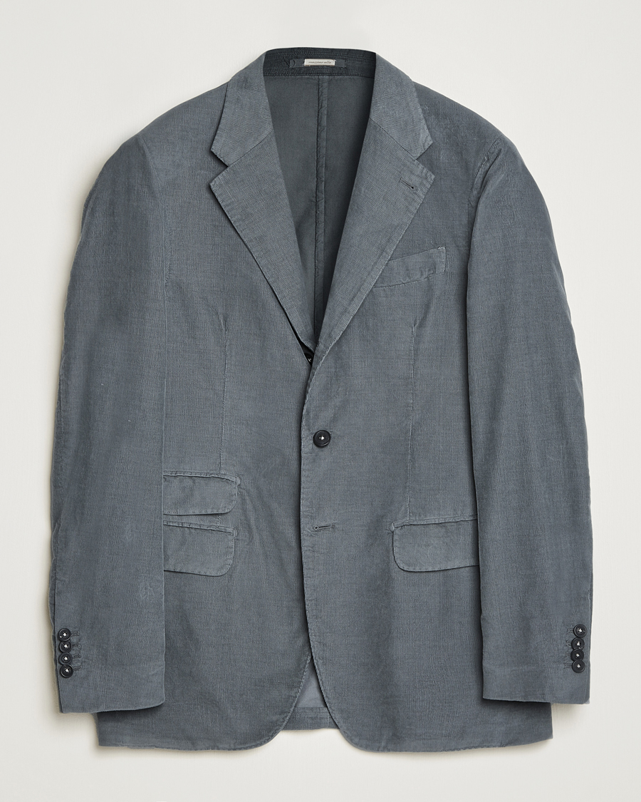 Uomini | Blazers | Massimo Alba | Baby Corduroy Blazer Smoke