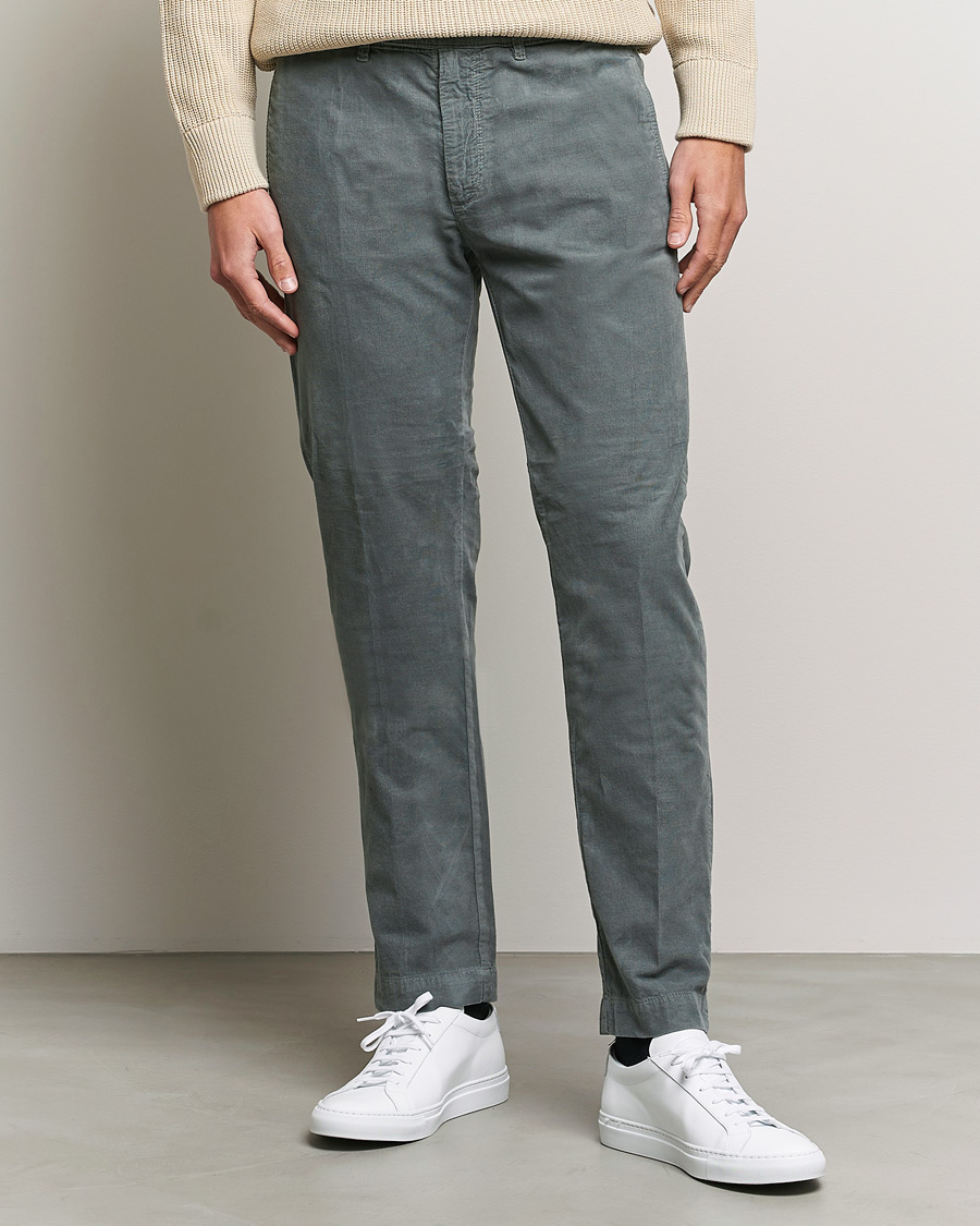 Uomini | Pantaloni | Massimo Alba | Baby Corduroy Trousers Smoke