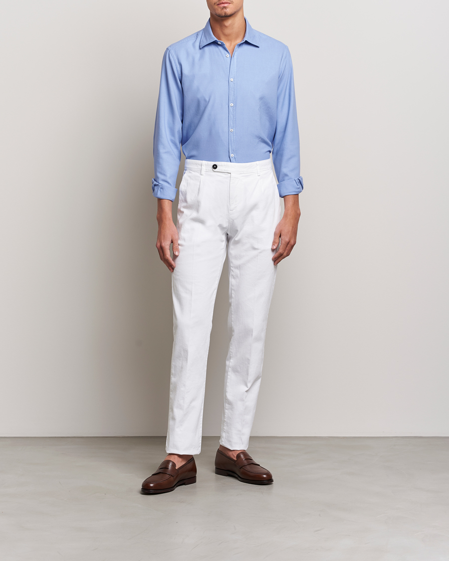 Uomini | Pantaloni | Massimo Alba | Ionio Cotton/Cashmere Trousers White