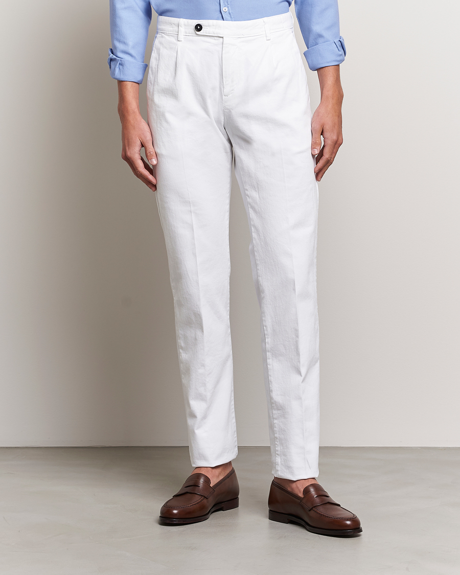 Uomini | Pantaloni | Massimo Alba | Ionio Cotton/Cashmere Trousers White