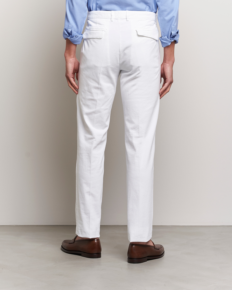 Uomini | Pantaloni | Massimo Alba | Ionio Cotton/Cashmere Trousers White