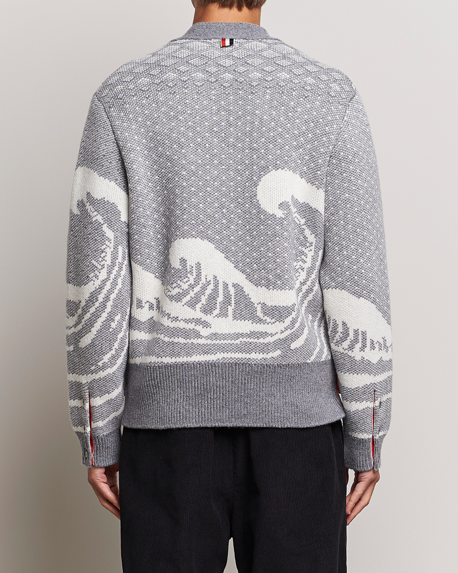 Uomini | Maglieria | Thom Browne | Fair Isle Jacquard Cardigan Grey