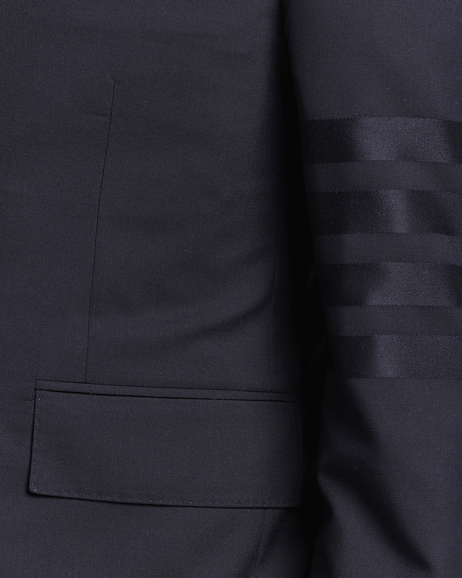 Uomini | Blazers | Thom Browne | Tonal 4 Bar Wool Blazer Navy