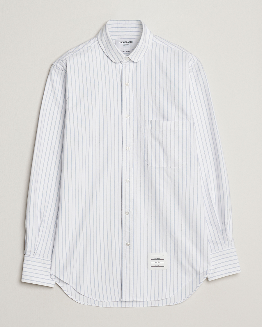 Uomini | Camicie | Thom Browne | Oxford Pinstripe Shirt Light Blue