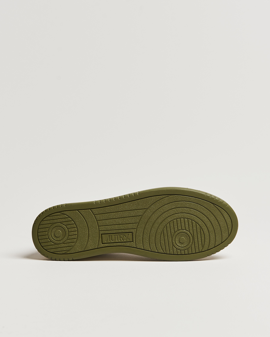 Uomini | Autry Medalist Low Bicolor Leather Sneaker Military Olive | Autry | Medalist Low Bicolor Leather Sneaker Military Olive
