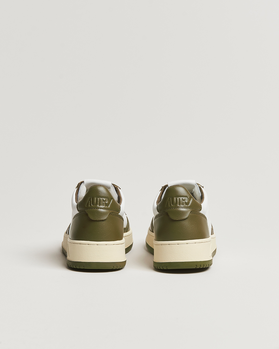 Uomini | Autry Medalist Low Bicolor Leather Sneaker Military Olive | Autry | Medalist Low Bicolor Leather Sneaker Military Olive