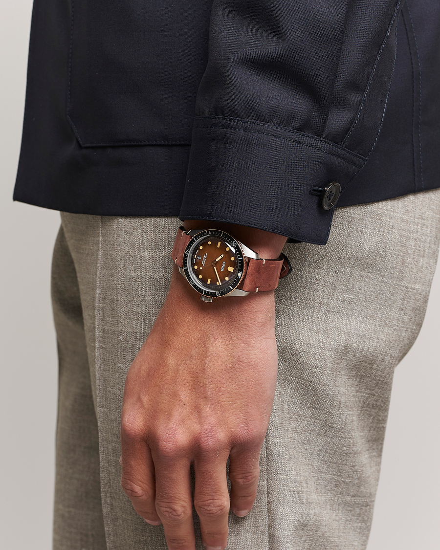 Uomini | Oris Divers Sixty-Five 40mm Leather Bracelet Brown | Oris | Divers Sixty-Five 40mm Leather Bracelet Brown