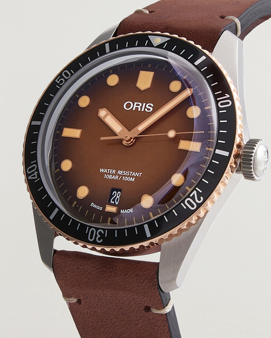 Uomini | Oris Divers Sixty-Five 40mm Leather Bracelet Brown | Oris | Divers Sixty-Five 40mm Leather Bracelet Brown