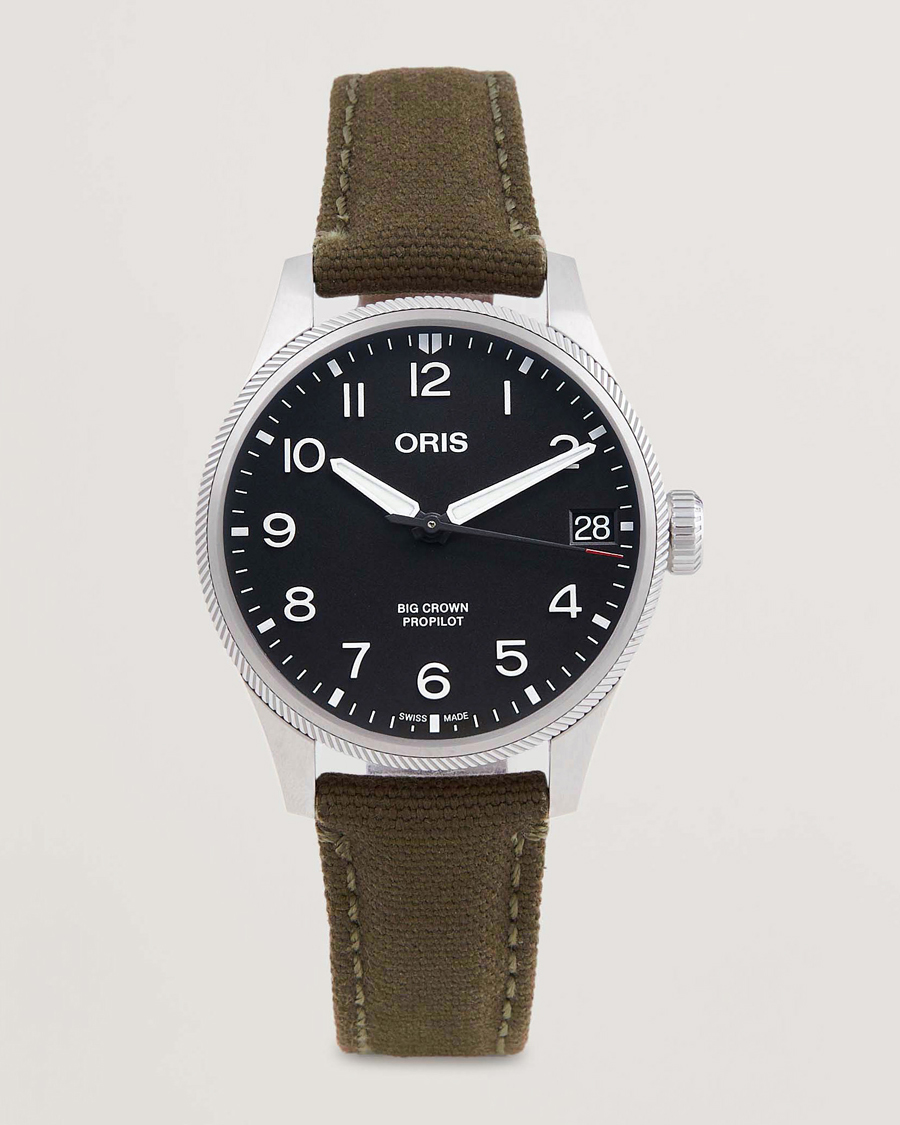 Uomini | Oris Big Crown Propilot Date 41mm Leather Bracelet Black | Oris | Big Crown Propilot Date 41mm Leather Bracelet Black
