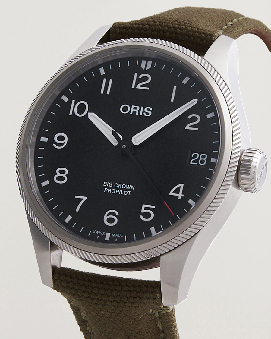 Uomini | Oris Big Crown Propilot Date 41mm Leather Bracelet Black | Oris | Big Crown Propilot Date 41mm Leather Bracelet Black