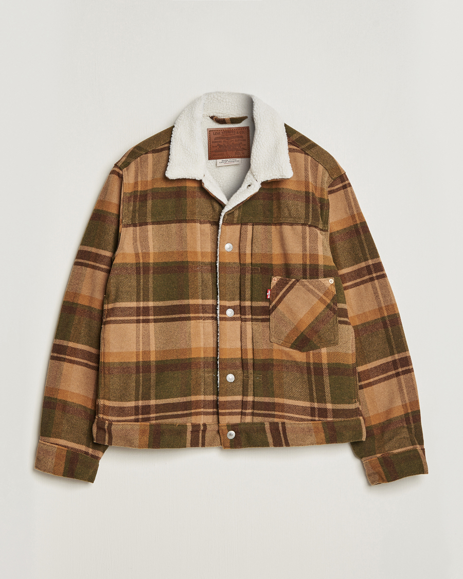 Uomini | Giacche | Levi's | Type I Checked Sherpa Trucker Winter Moss