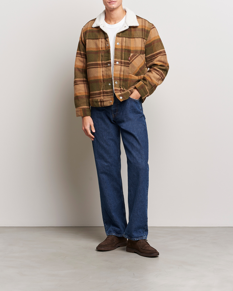 Uomini | Giacche | Levi's | Type I Checked Sherpa Trucker Winter Moss