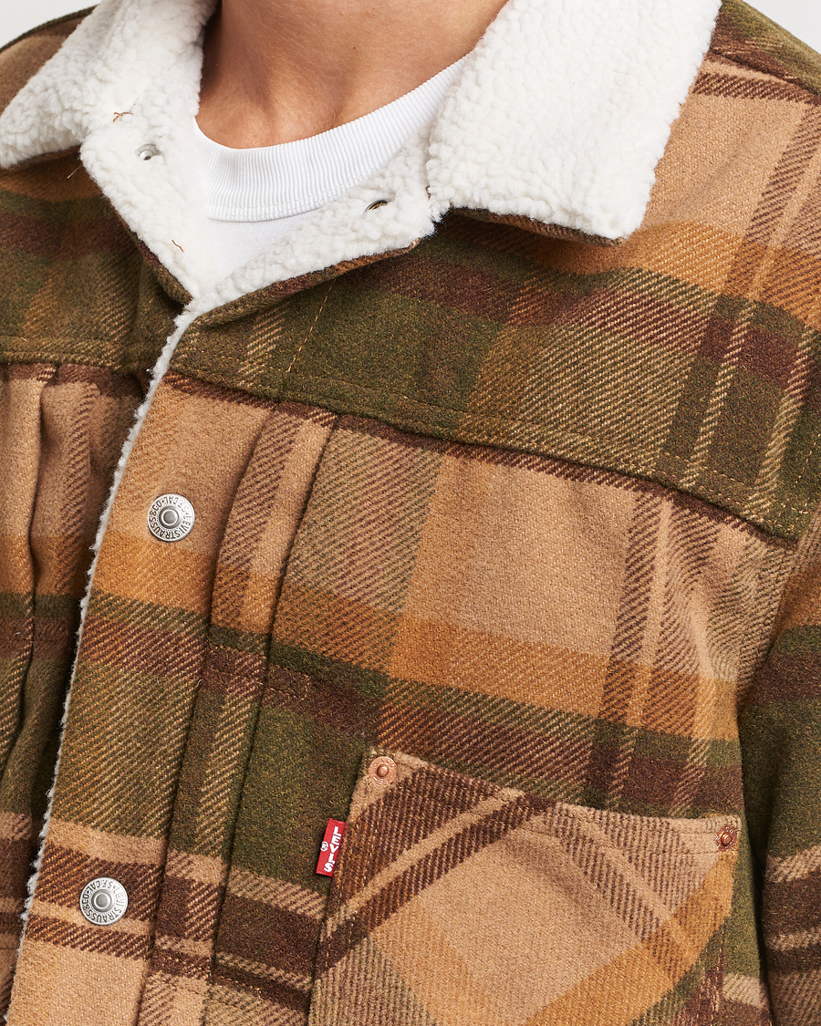 Uomini | Giacche | Levi's | Type I Checked Sherpa Trucker Winter Moss