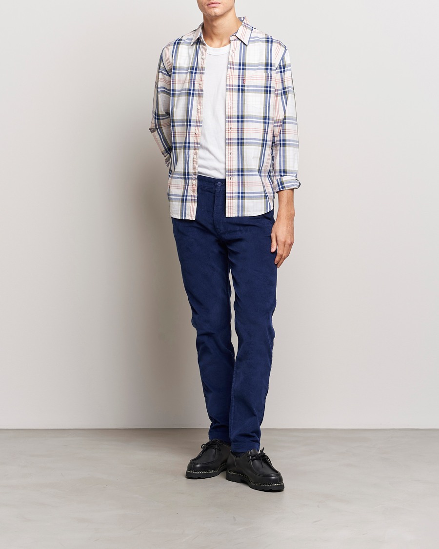 Uomini | Pantaloni | Levi's | Garment Dyed Stretch Corduroy Chino Ocean Cavern