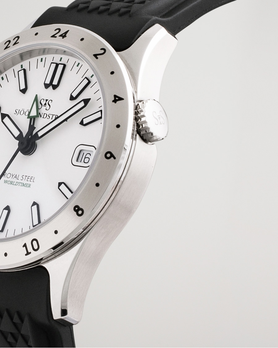 Uomini | Sjöö Sandström Pre-Owned Royal Steel Worldtimer 36mm SS-1836-WT | Sjöö Sandström Pre-Owned | Royal Steel Worldtimer 36mm SS-1836-WT