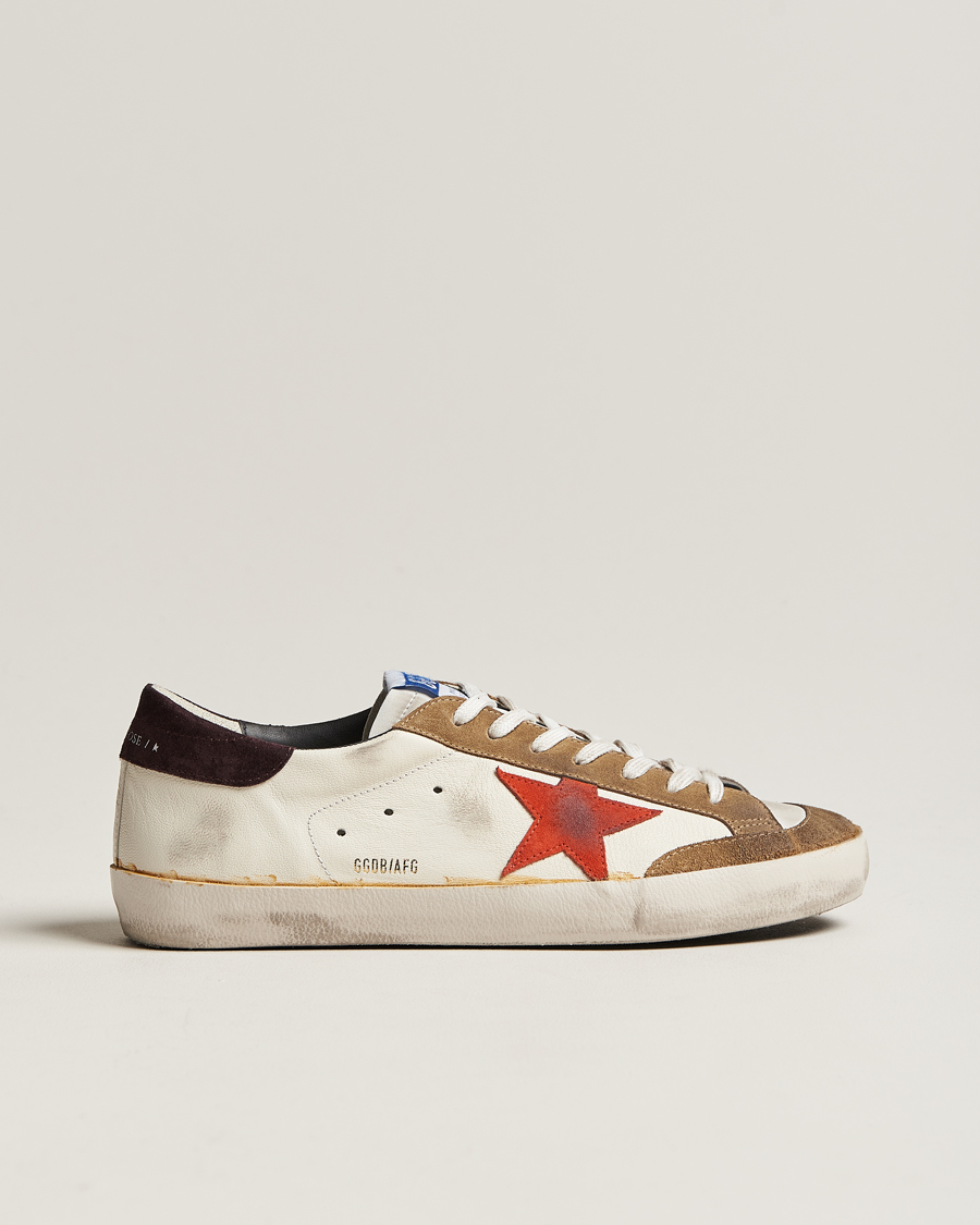 Uomini | Golden Goose Deluxe Brand Super-Star Sneakers White/Brown | Golden Goose | Deluxe Brand Super-Star Sneakers White/Brown