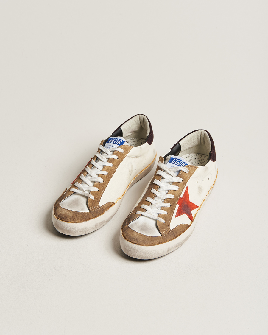 Uomini | Golden Goose Deluxe Brand Super-Star Sneakers White/Brown | Golden Goose | Deluxe Brand Super-Star Sneakers White/Brown