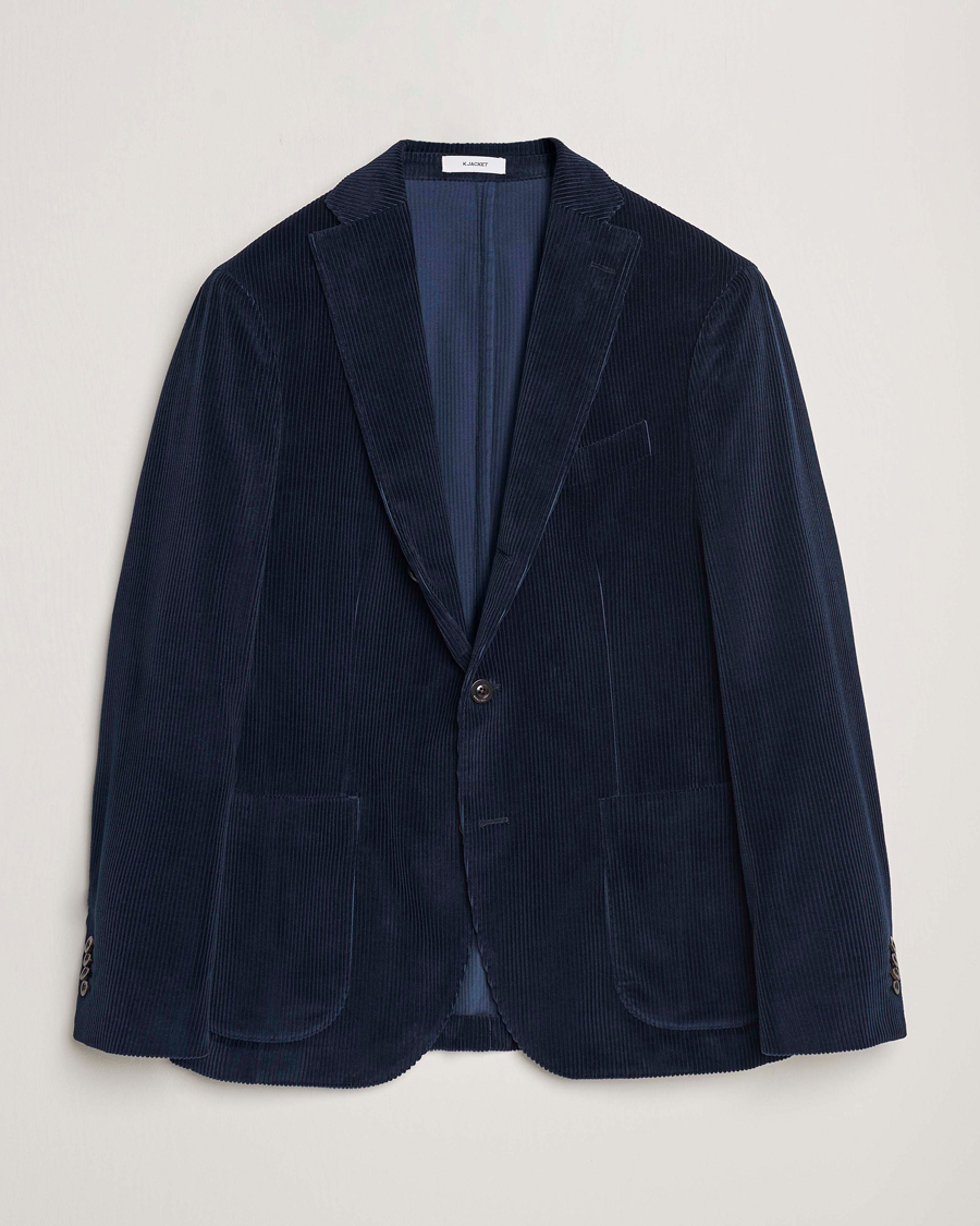 Uomini | Blazers | Boglioli | K Jacket Corduroy Blazer Navy