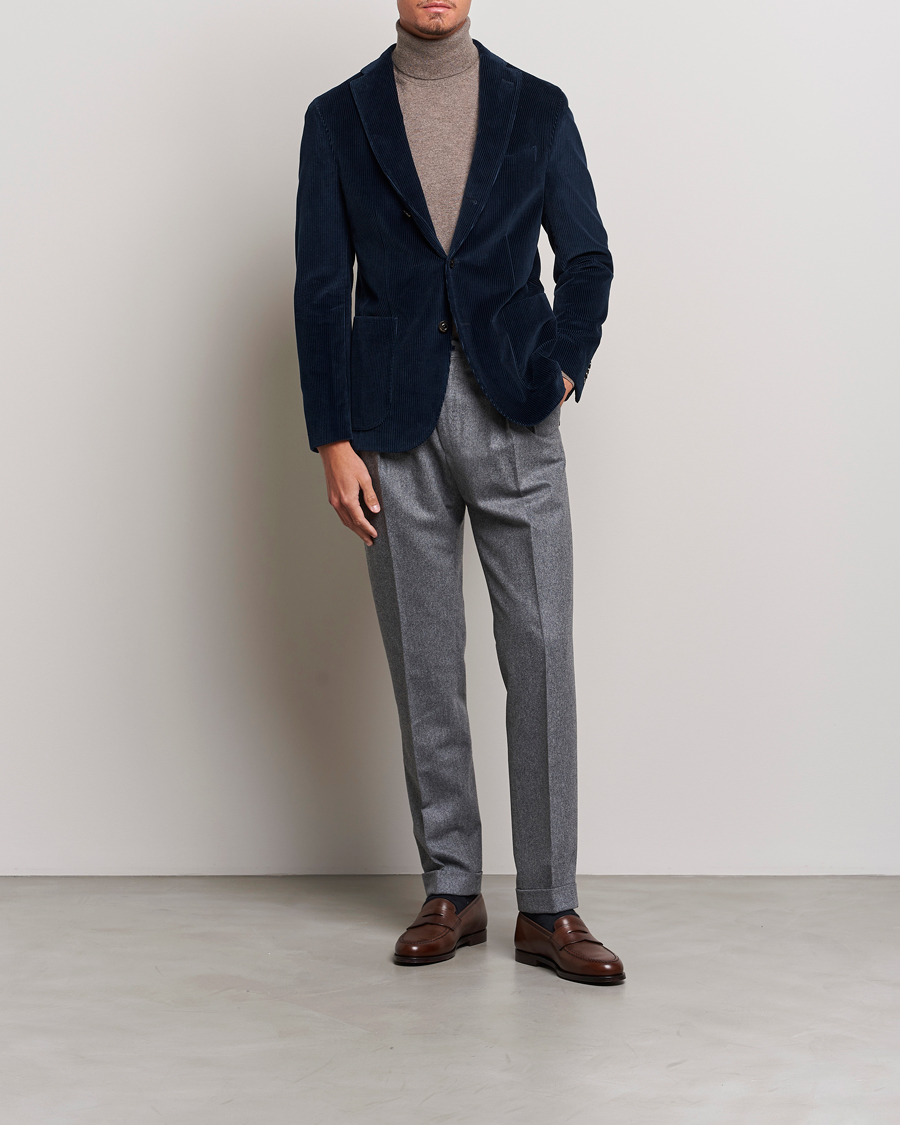 Uomini | Blazers | Boglioli | K Jacket Corduroy Blazer Navy