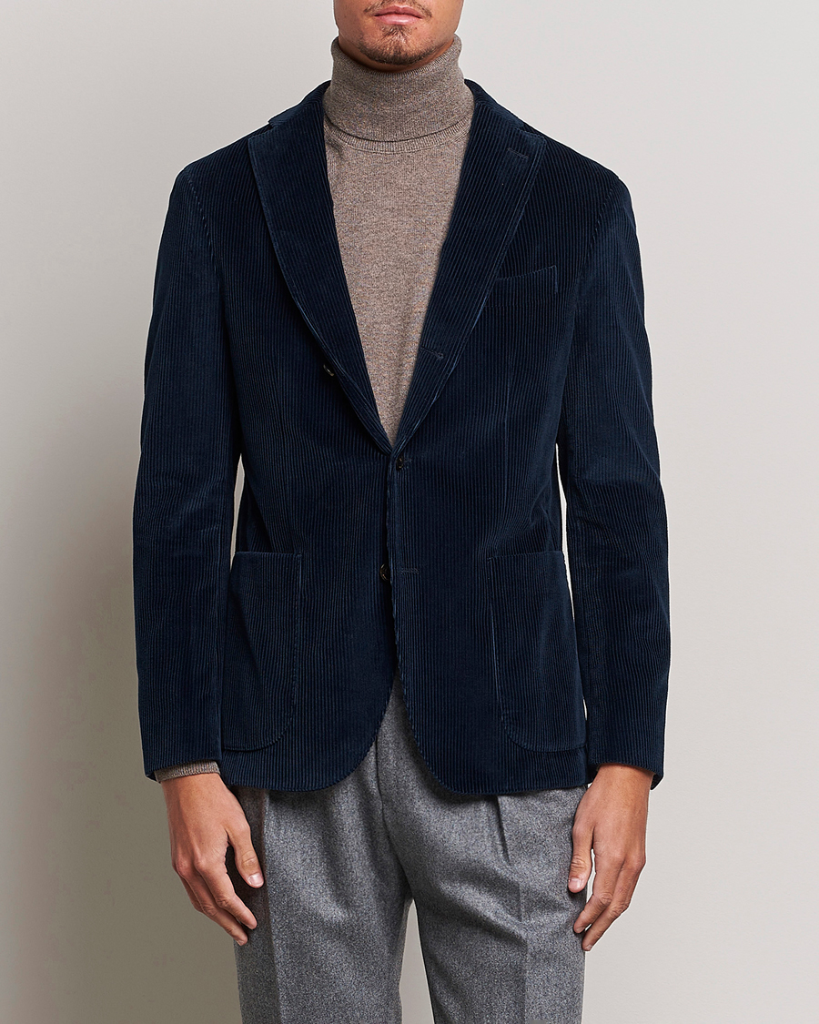 Uomini | Blazers | Boglioli | K Jacket Corduroy Blazer Navy