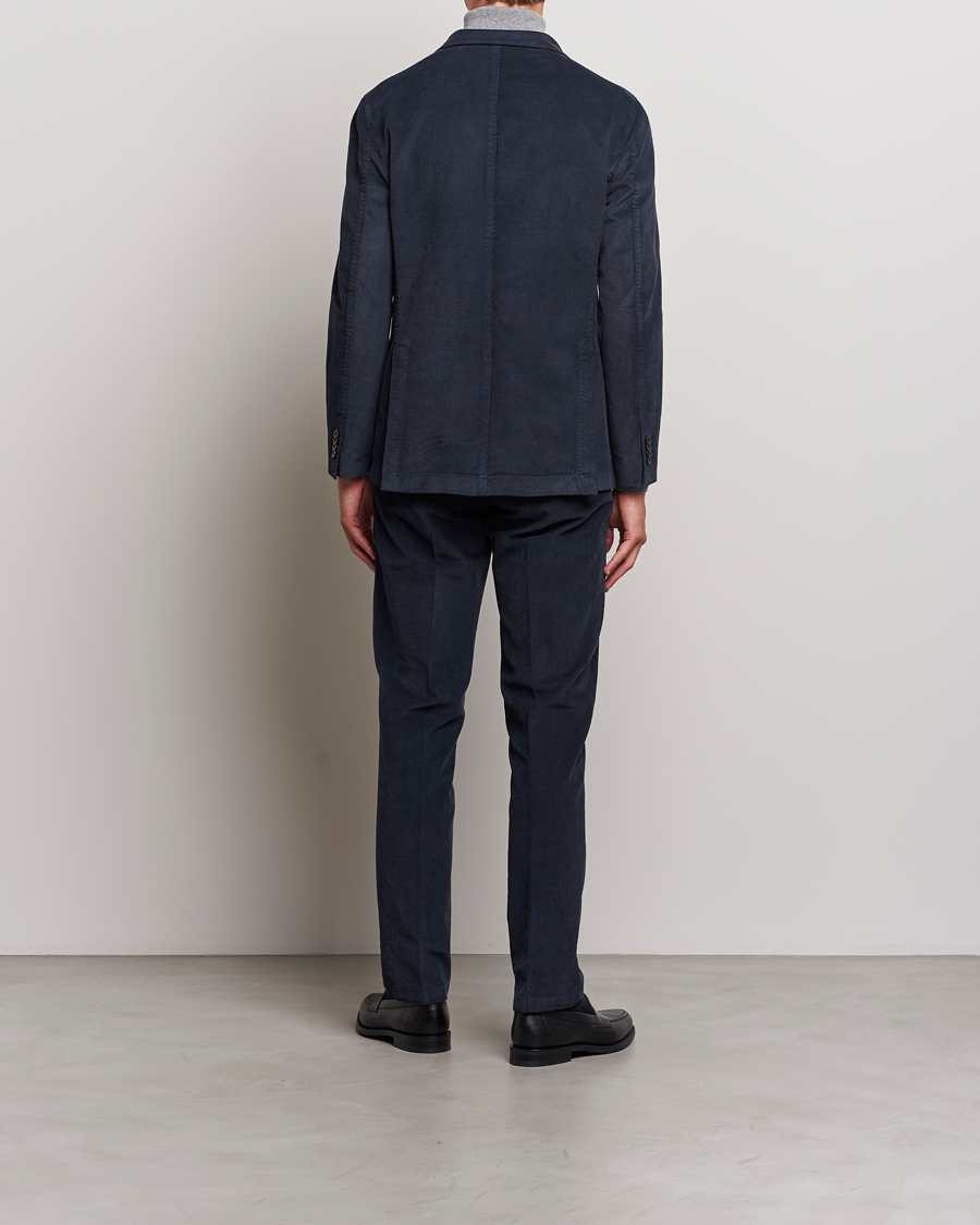 Uomini | Abiti | Boglioli | K Jacket Baby Corduroy Suit Navy