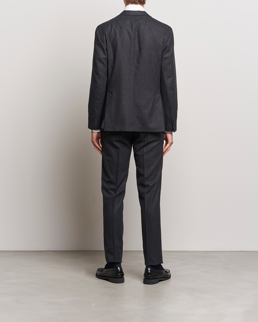 Uomini | Abiti | Boglioli | K Jacket Light Flannel Suit Dark Grey