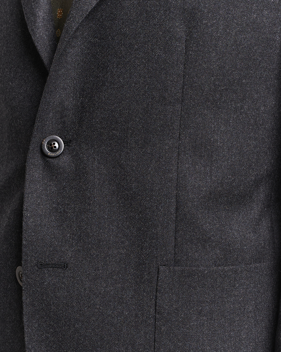 Uomini | Abiti | Boglioli | K Jacket Light Flannel Suit Dark Grey