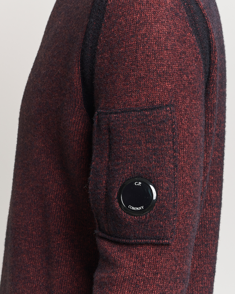 Uomini | Maglieria | C.P. Company | Fleece Knit Rollneck Red