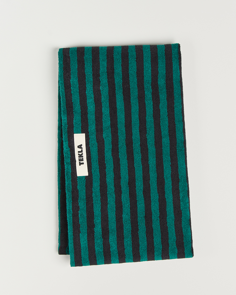 Uomini | Tekla Organic Terry Beach Towel Ivy Stripes | Tekla | Organic Terry Beach Towel Ivy Stripes