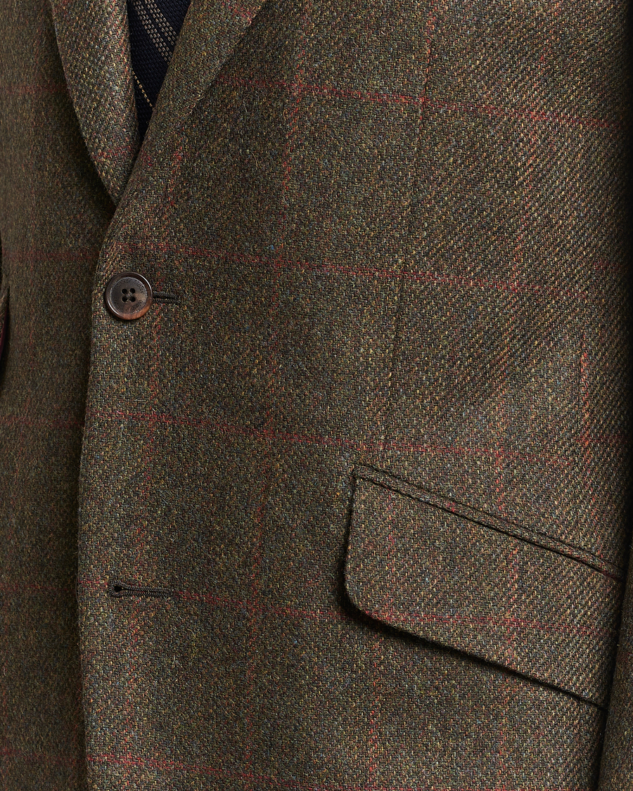 Uomini | Blazers | Walker Slater | Edward Lambswool Windowpane Blazer Green