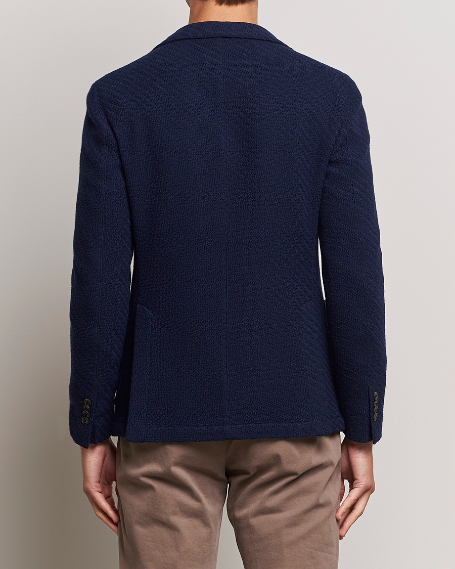 Uomini | Blazers | L.B.M. 1911 | Knitted Punto Wool Structure Blazer Navy