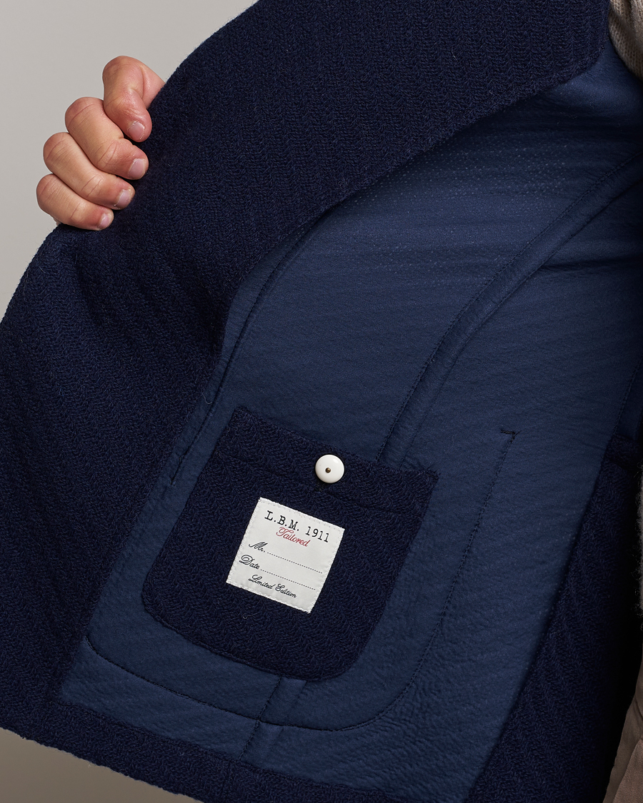 Uomini | Blazers | L.B.M. 1911 | Knitted Punto Wool Structure Blazer Navy