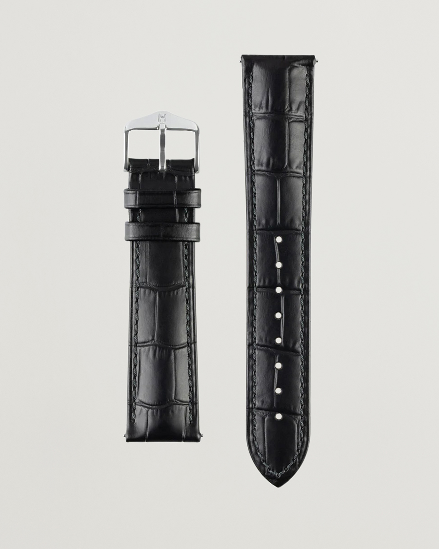 Uomini | Cinturini per orologi | HIRSCH | Duke Embossed Leather Watch Strap Black