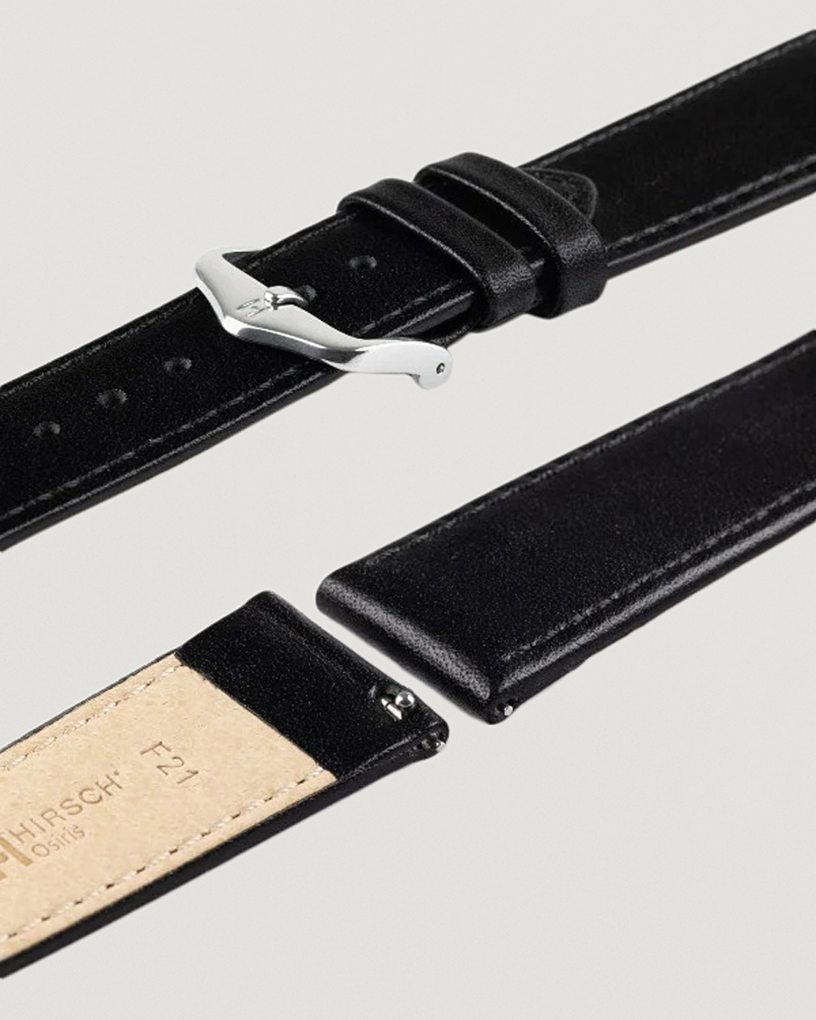 Uomini | Cinturini per orologi | HIRSCH | Osiris Calf Leather Watch Strap Black