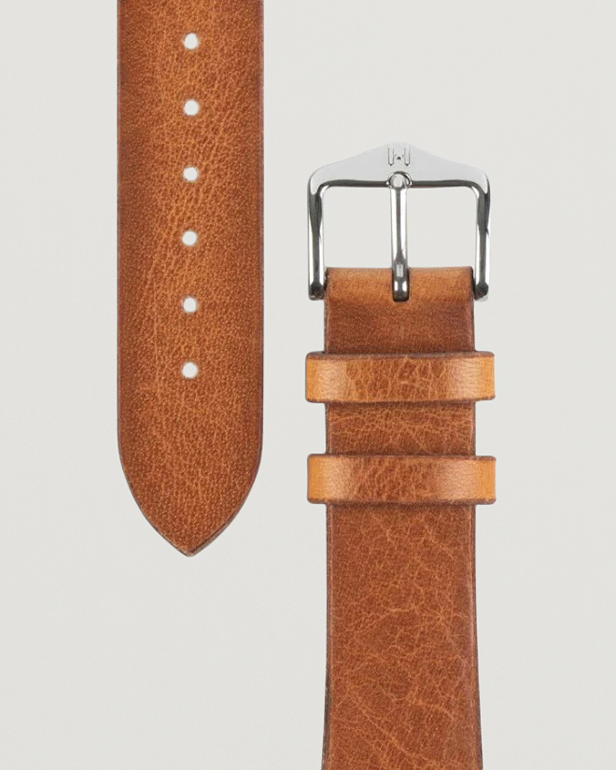 Uomini | Cinturini per orologi | HIRSCH | Bagnore Vintage Leather Watch Strap Golden Brown
