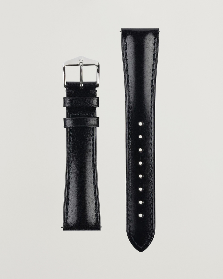 Uomini | Cinturini per orologi | HIRSCH | Siena Tuscan Leather Watch Strap Black