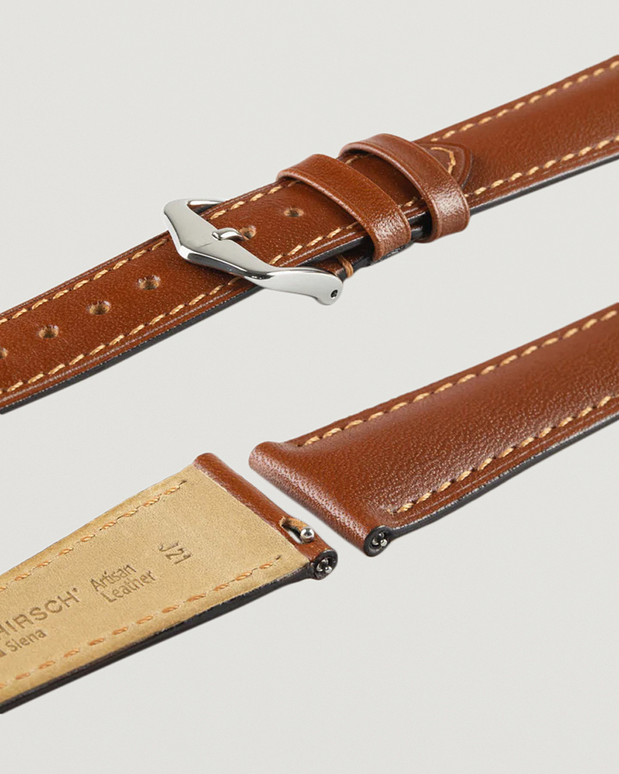 Uomini | HIRSCH Siena Tuscan Leather Watch Strap Golden Brown | HIRSCH | Siena Tuscan Leather Watch Strap Golden Brown