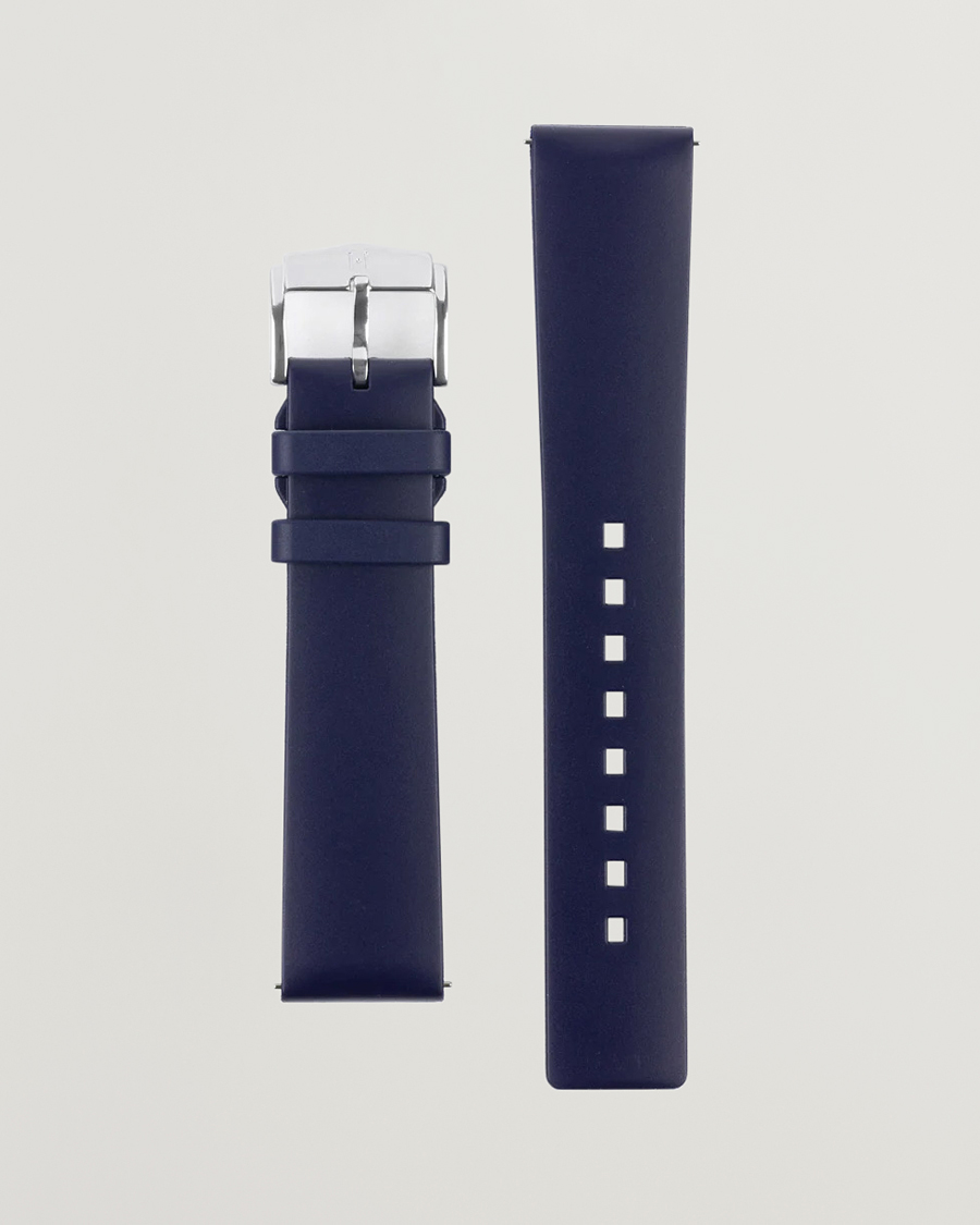 Uomini | Cinturini per orologi | HIRSCH | Pure Natural Rubber Watch Strap Blue