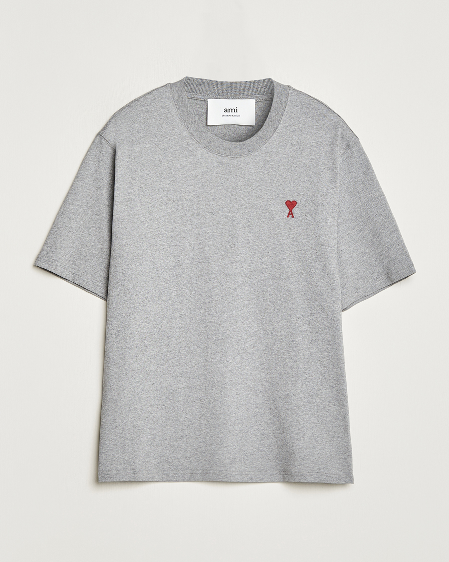 Uomini | T-shirt | AMI | Heart Logo T-Shirt Heather Grey