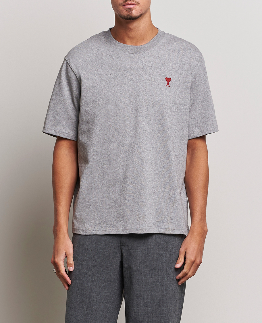Uomini | T-shirt | AMI | Heart Logo T-Shirt Heather Grey