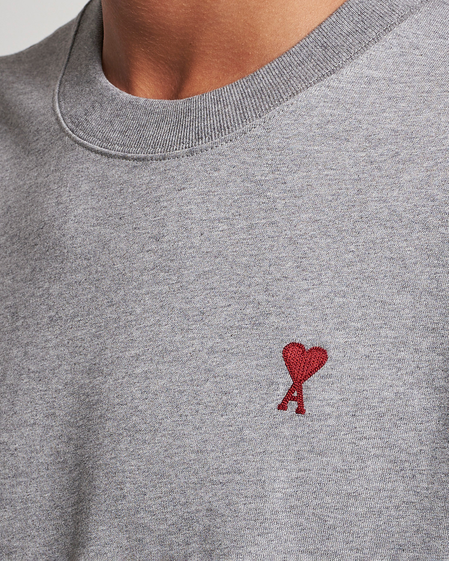 Uomini | T-shirt | AMI | Heart Logo T-Shirt Heather Grey