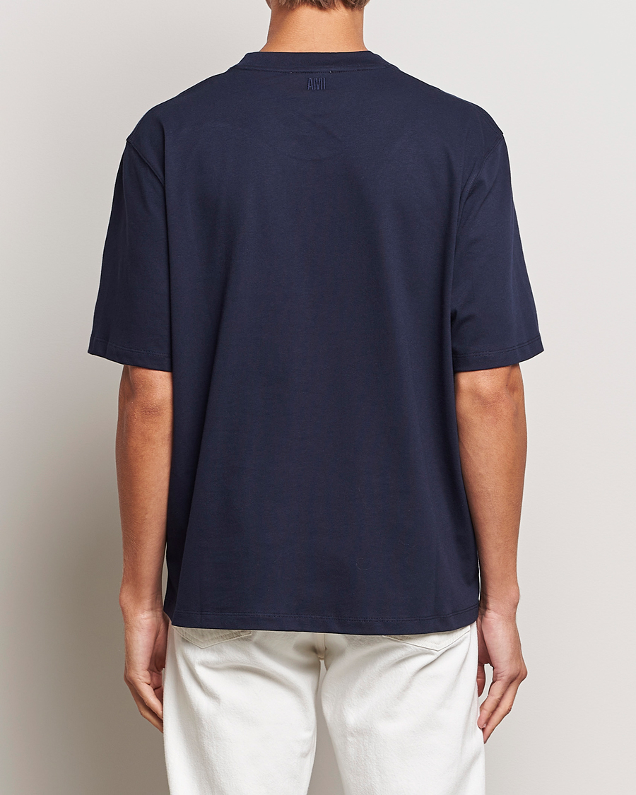 Uomini | T-shirt | AMI | Heart Logo T-Shirt Night Blue
