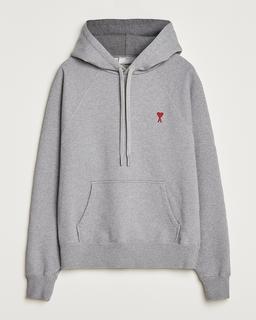 Uomini | Maglieria | AMI | Heart Logo Hoodie Heather Grey