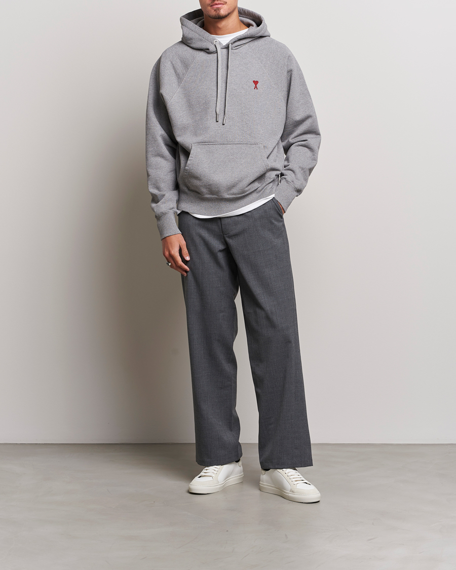 Uomini | Maglieria | AMI | Heart Logo Hoodie Heather Grey