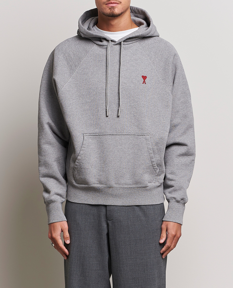 Uomini | Maglieria | AMI | Heart Logo Hoodie Heather Grey