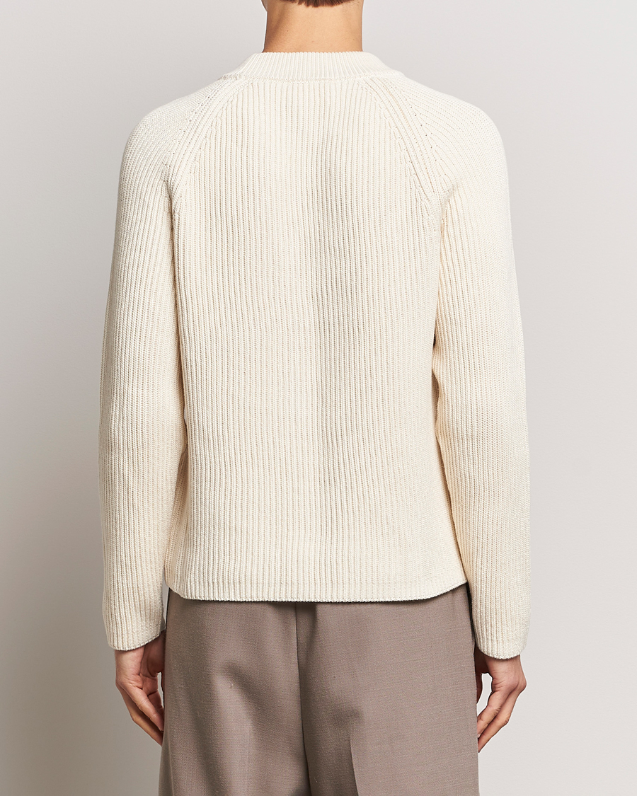 Uomini | Maglieria | AMI | Heavy Knitted Crew Neck Ivory